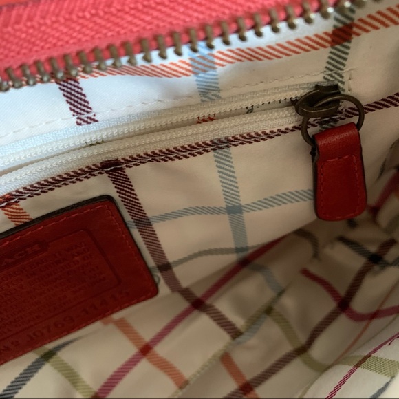 COACH tattersall bleeder hobo bag - Picture 8 of 10